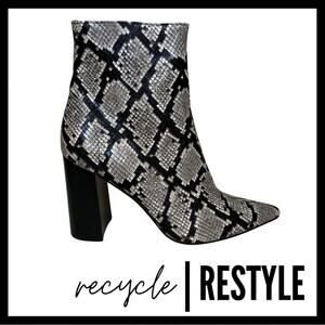 Jeffrey Campbell Raven Snakeskin Boots